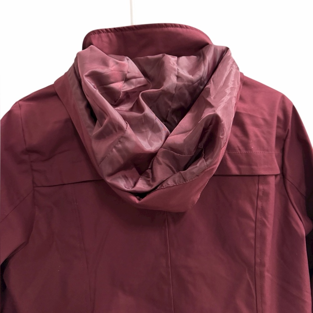 Lands End Rain Jacket / Outer Shell Jacket Maroon… - image 4